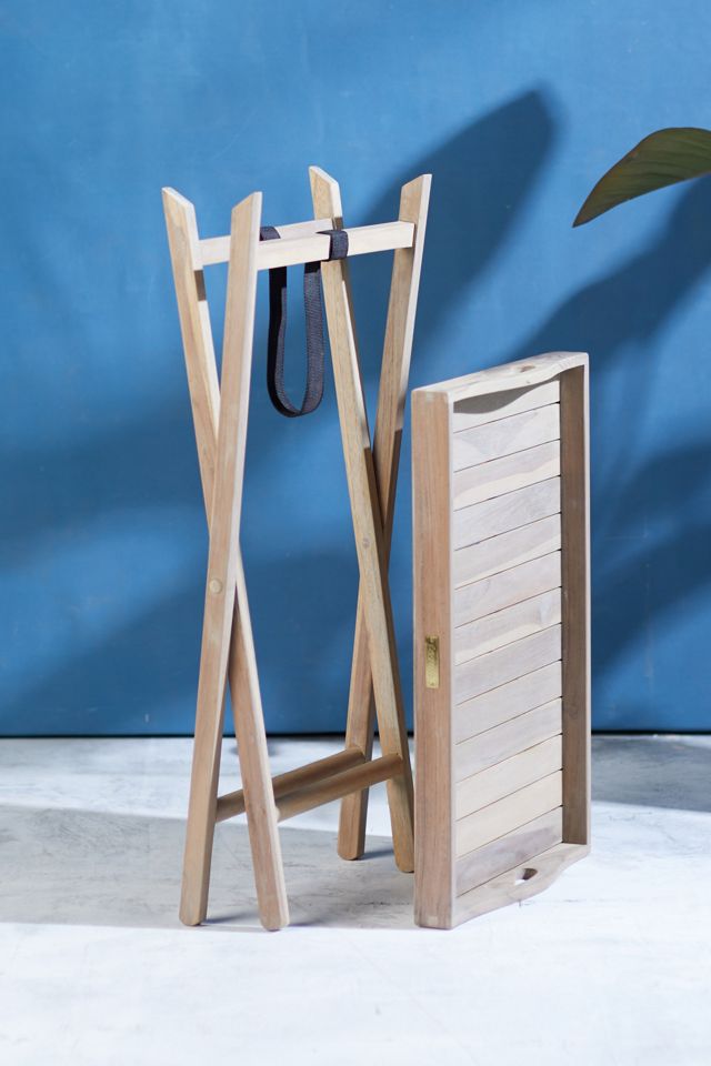 Folding Teak Tray Table #2