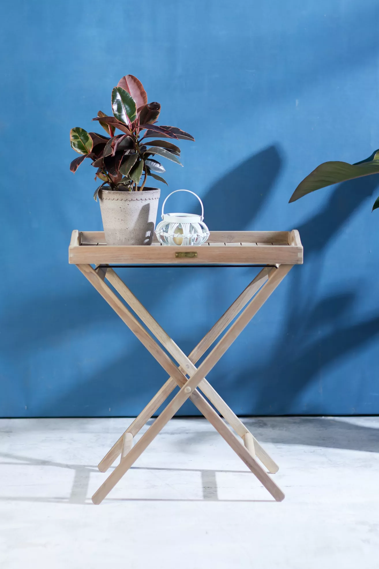 Folding Teak Tray Table - thumbnail 2