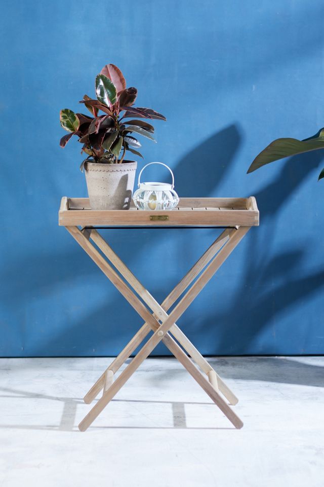 Folding Teak Tray Table #1