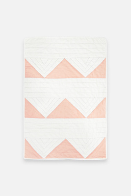Shop Anchal Small Triangle Quilt Throw In Pink