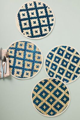 Woven Bamboo Placemats, Set of 4