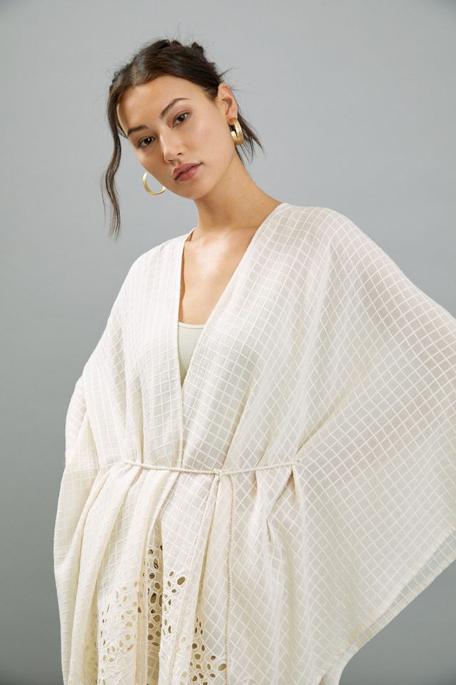 Tasseled Eyelet Kimono #1