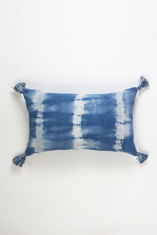 Archive New York Indigo Shibori Tassel Pillow #2