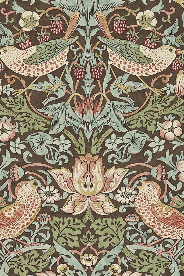 Morris & Co. Strawberry Thief Wallpaper | Anthropologie UK