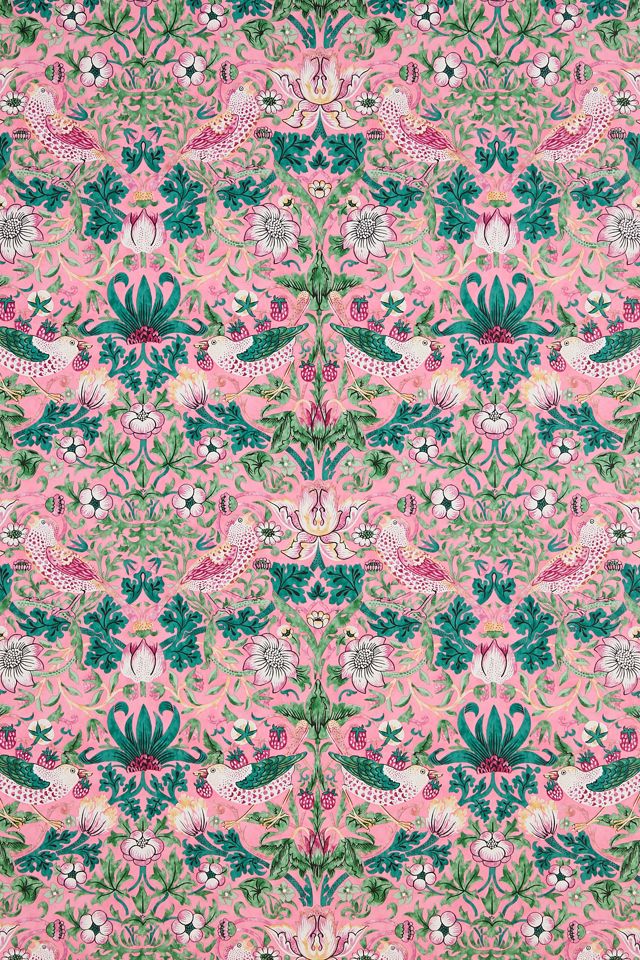 Morris & Co. Strawberry Thief Birds Wallpaper #1