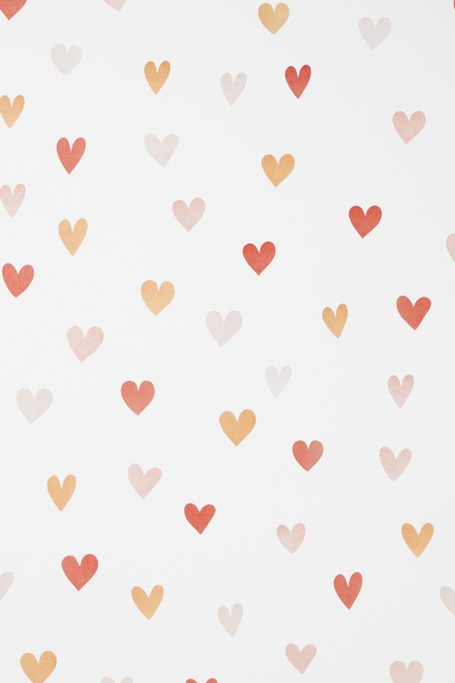 Watercolor Hearts Wall Decal Set #1