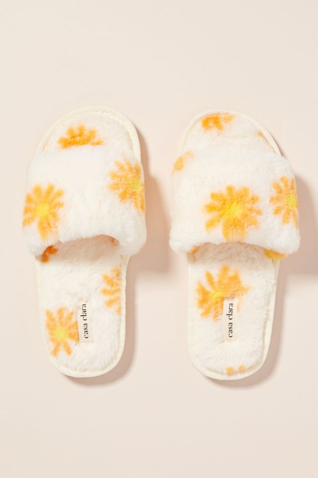 Retro Blossom Lala Faux Fur Slippers #1