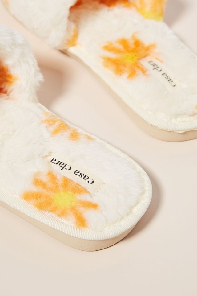 Retro Blossom Lala Faux Fur Slippers #3