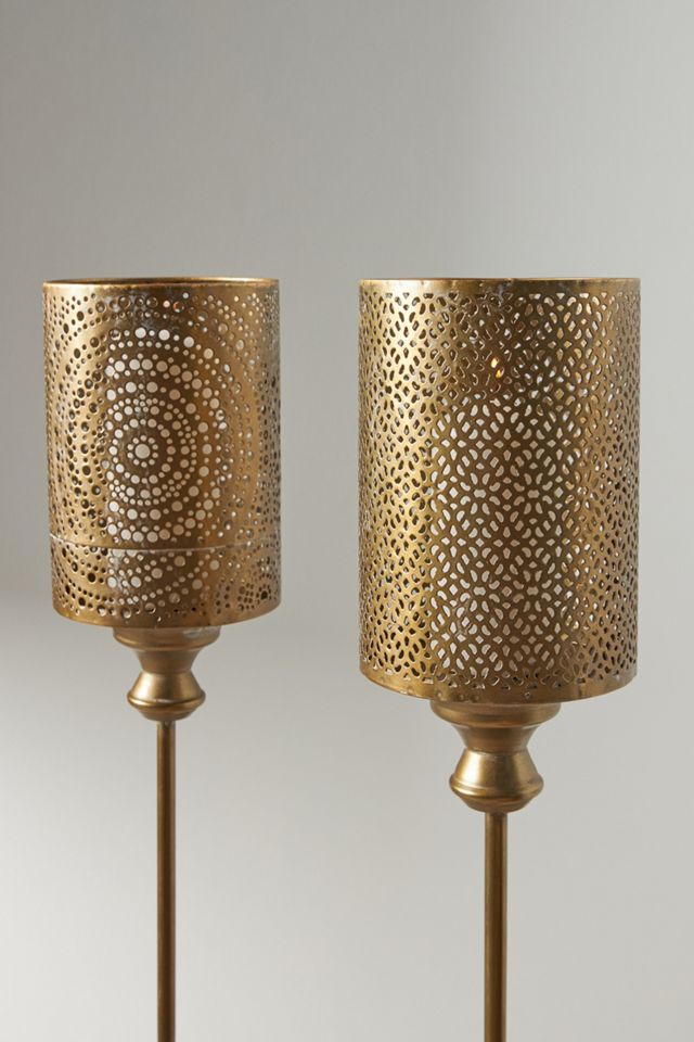 Pierced Votive Garden Stakes, Set of 2 #1