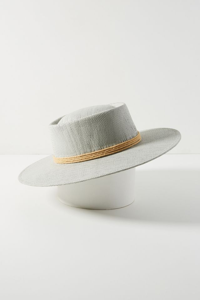 Tie-Embellished Mesh Boat Hat