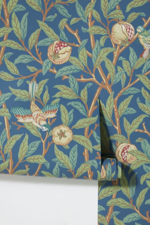 Morris & Co. Bird & Pomegranate Floral Wallpaper #1
