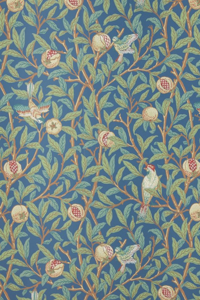 Morris & Co. Bird & Pomegranate Floral Wallpaper #2