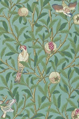 Morris & Co. Bird & Pomegranate Floral Wallpaper