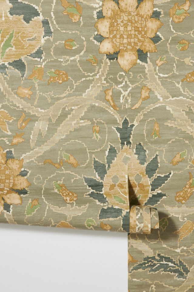 Morris & Co. Montreal Floral Charcoal Bronze Wallpaper #1