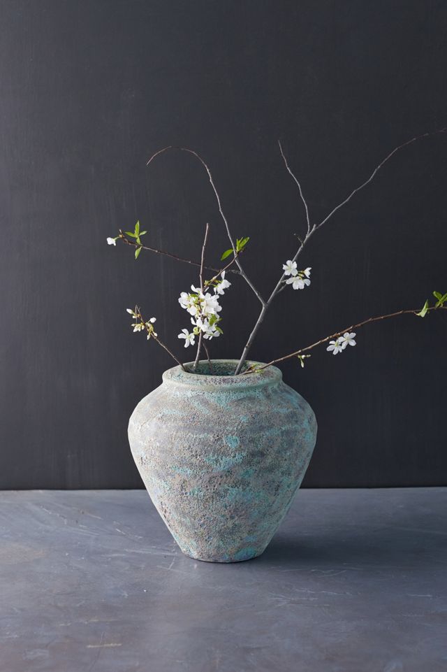 Speckled Concrete Urn Vase #3