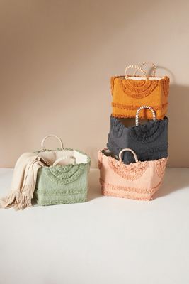 Peach Tufted Basket