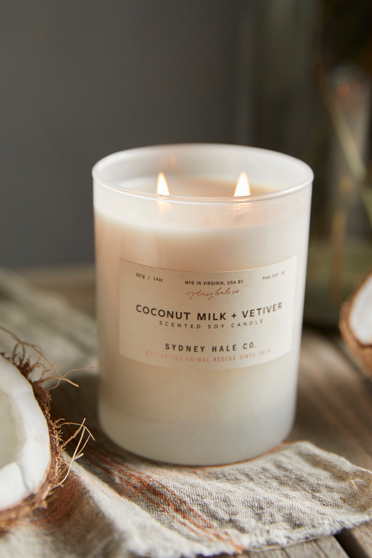 Sydney Hale Candle, Coconut Milk + Vetiver