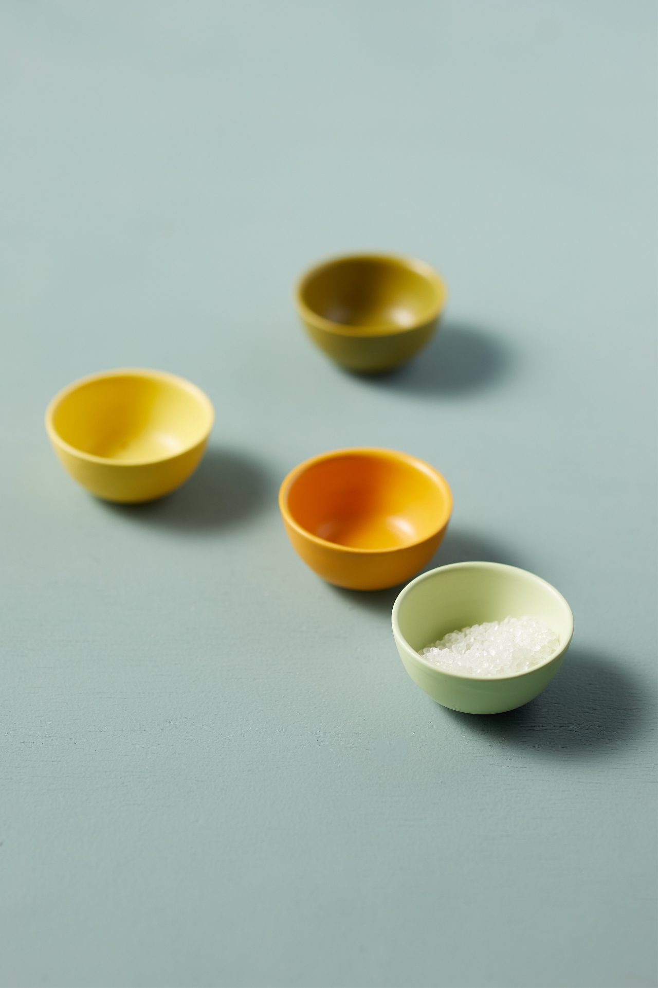 Ceramic Pinch Bowls, Green Set of 4