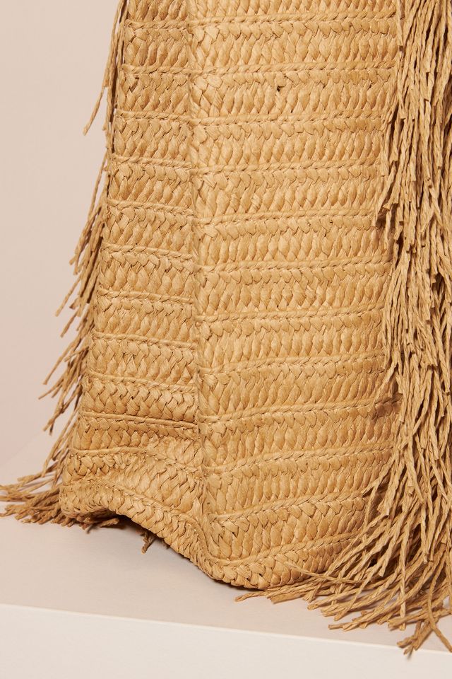 Btb los angeles jojo woven fringe tote hot sale