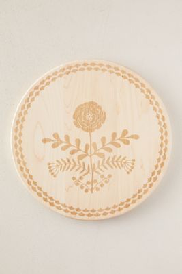 Etched Maple Cutting Board, Floral