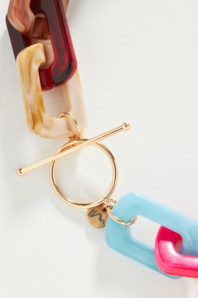Maison Irem Squared Resin Chain Necklace #1