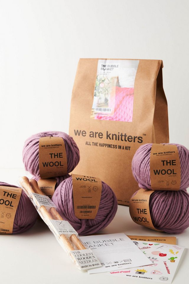 Bubble Blanket Beginner Knitting Kit #1