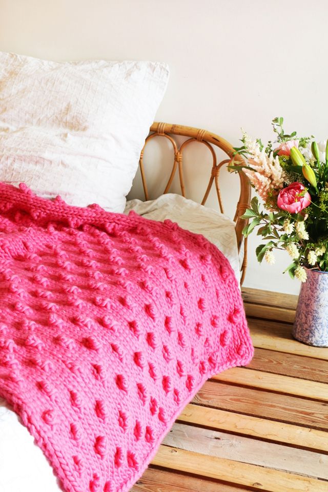 Bubble Blanket Beginner Knitting Kit #2