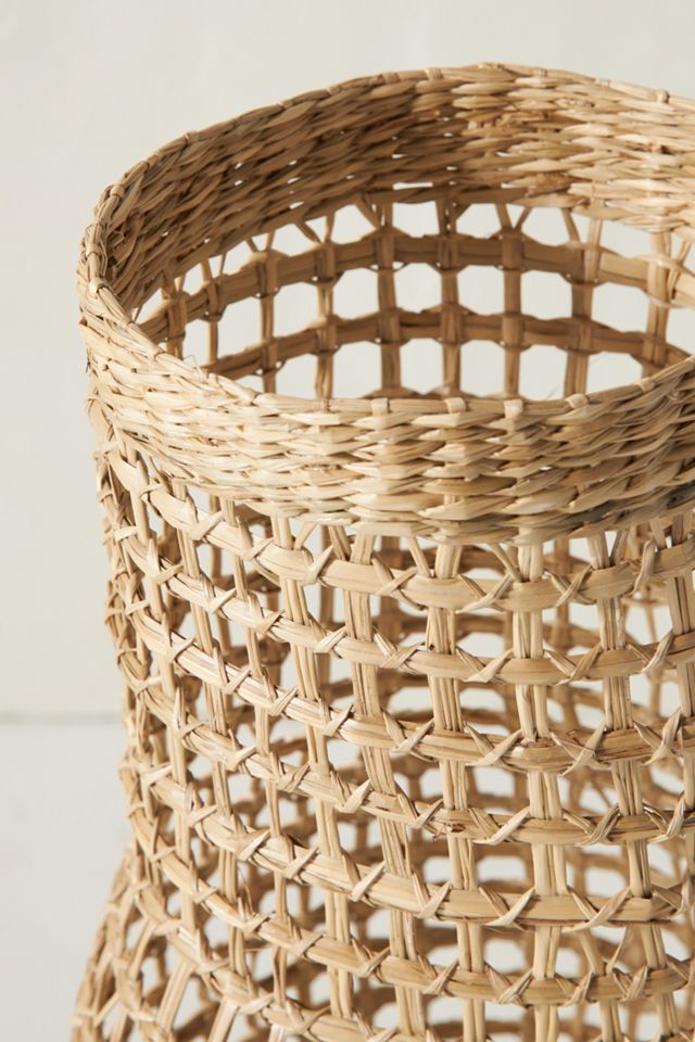Woven Seagrass Floor Vase #2