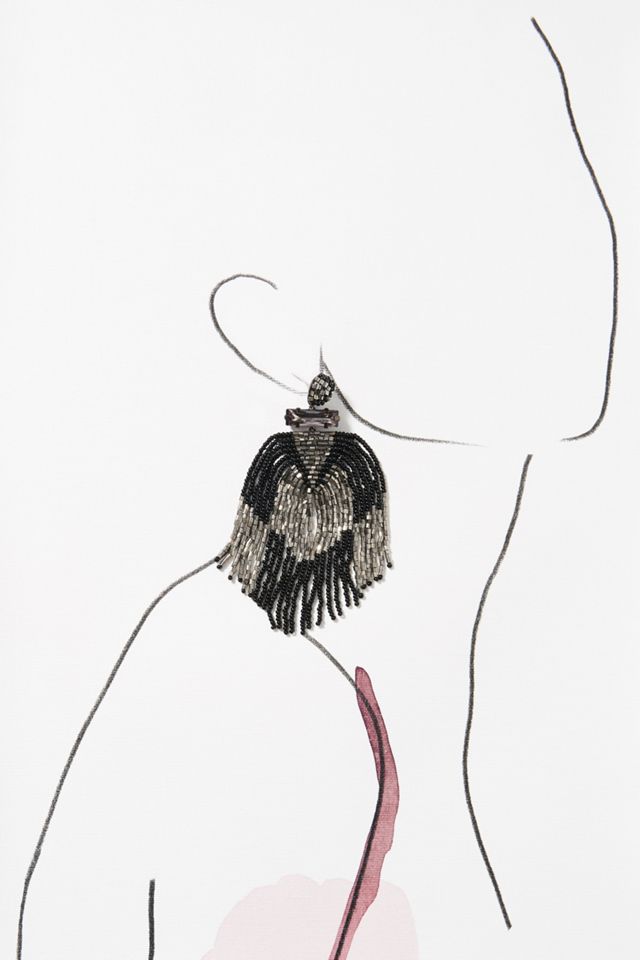 Deepa Jodi Beaded Fringe Drop Earrings #3