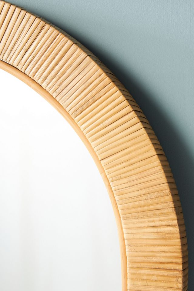Arched Rattan Leaning Mirror #2