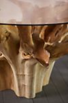 Glass Top Teak Root Dining Table #4