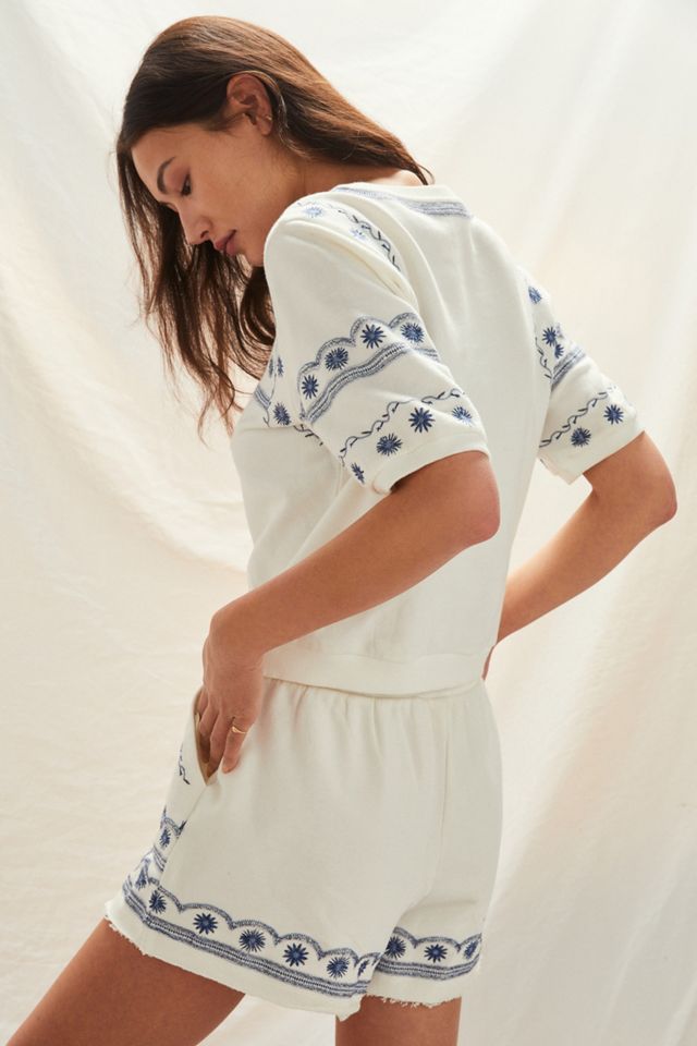 Daily Practice by Anthropologie Lou Embroidered Lounge Set #3