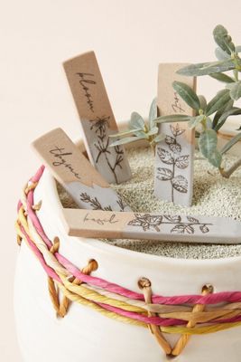 Botanical Plant Markers, Set of 4