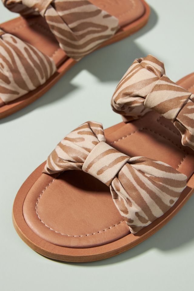 Puffy Knotted Slide Sandals #3