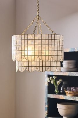 Heather Capiz Scalloped Pendant