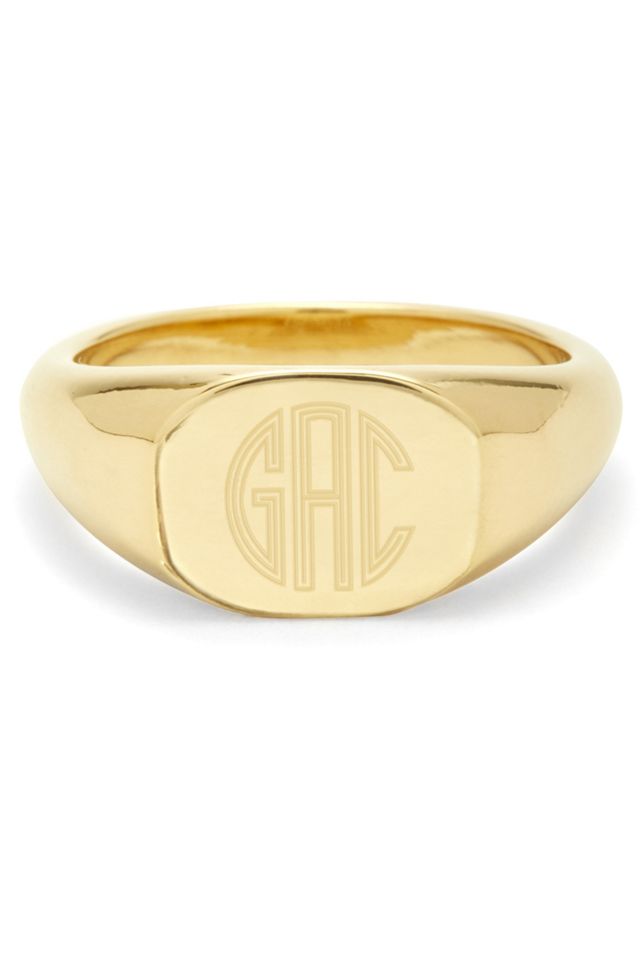 Brook & York Custom Monogram Modern Signet Ring #1