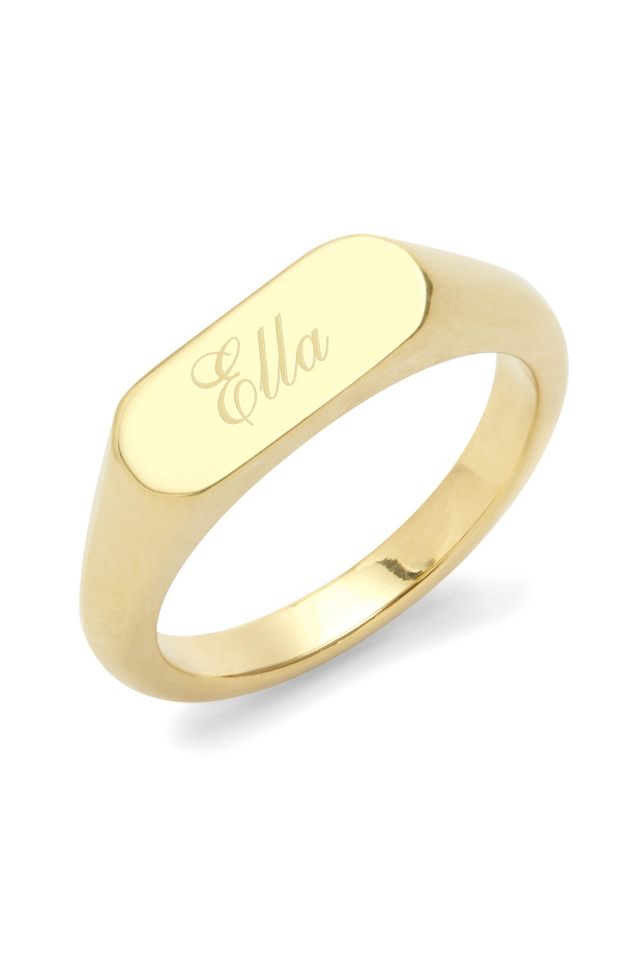 Thin on sale signet ring