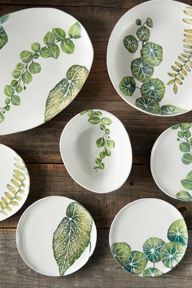 Green Leaves Salad Plate | AnthroHome