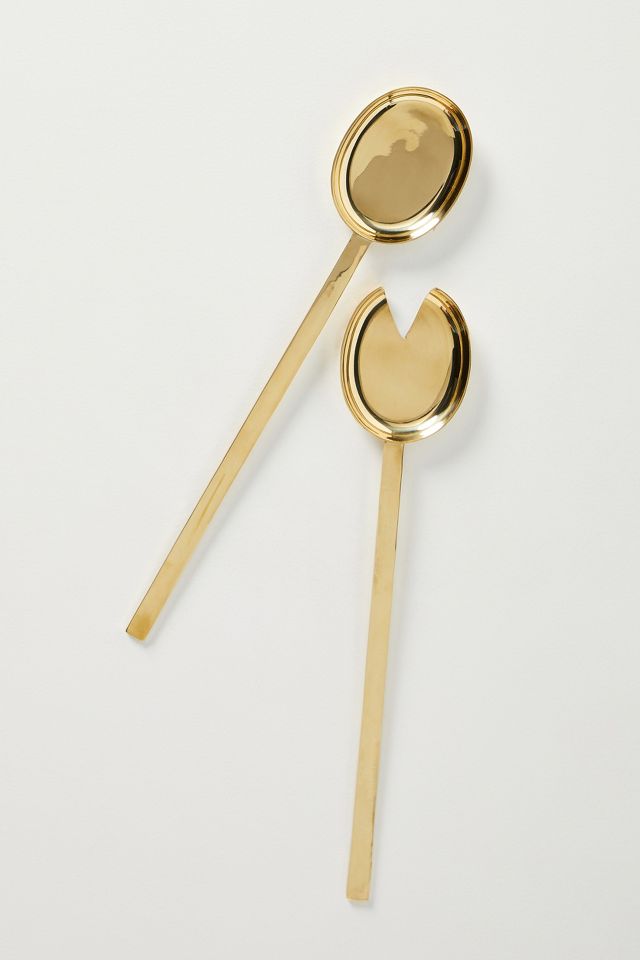 Gleaming Brass Serving Set | AnthroLiving