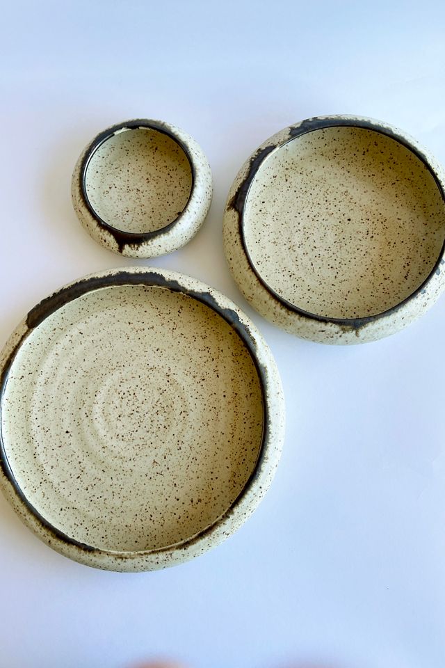 Gina DeSantis Ceramics Luna Curved Bread Plate #1