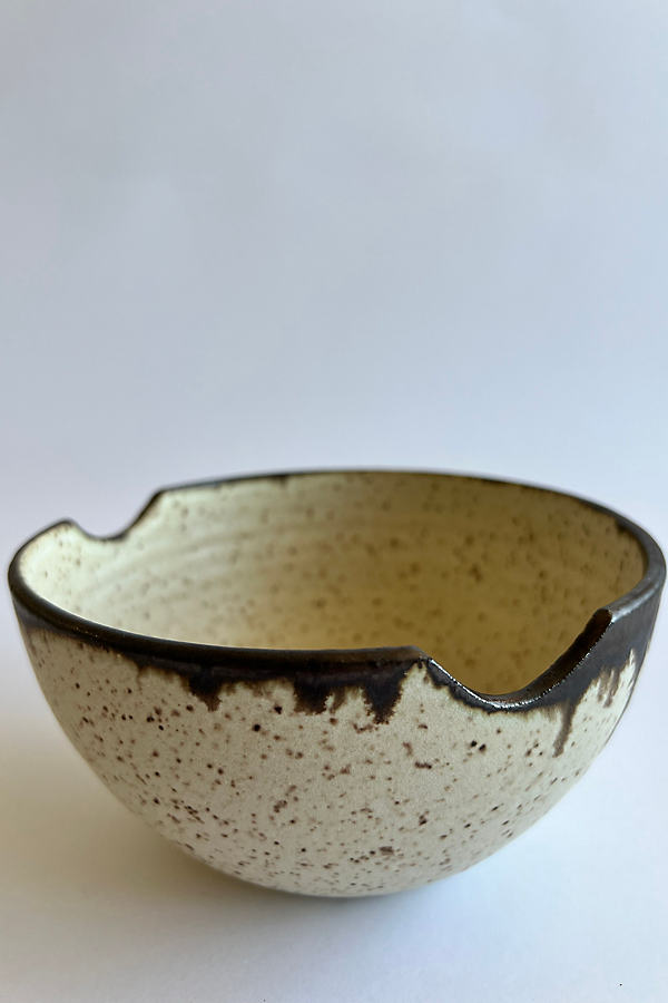 Gina Desantis Ceramics Luna Noodle Bowl In Neutral