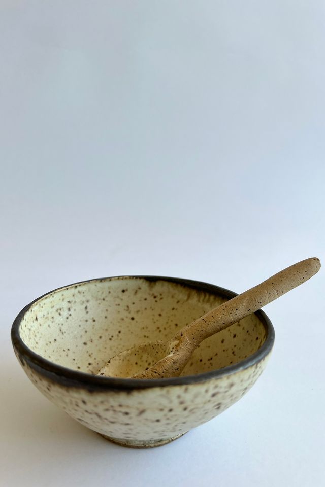 Gina DeSantis Ceramics Luna Spoon and Dip Bowl Set #1