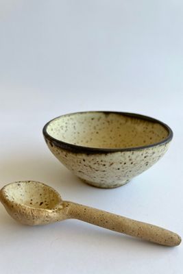 Gina DeSantis Ceramics Luna Spoon and Dip Bowl Set