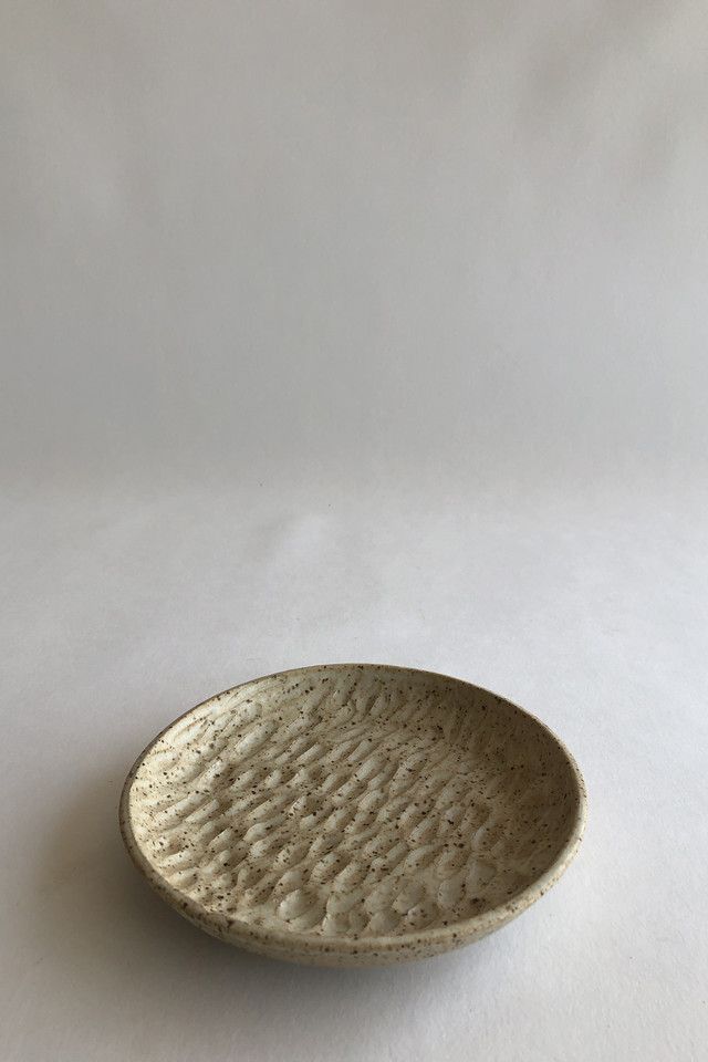 Gina DeSantis Ceramics Carved Sandstone Side Plate #1