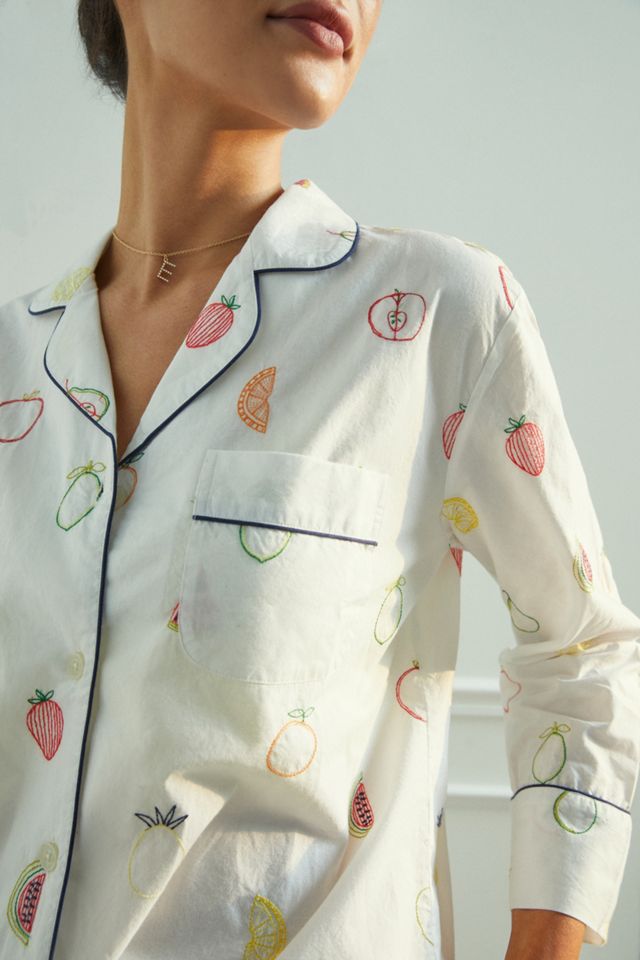 Fruit Medley Embroidered Pajama Set #2
