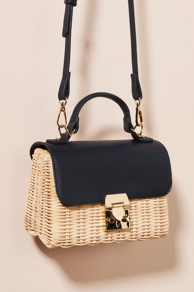 Amelia Wicker Crossbody Bag | Anthropologie