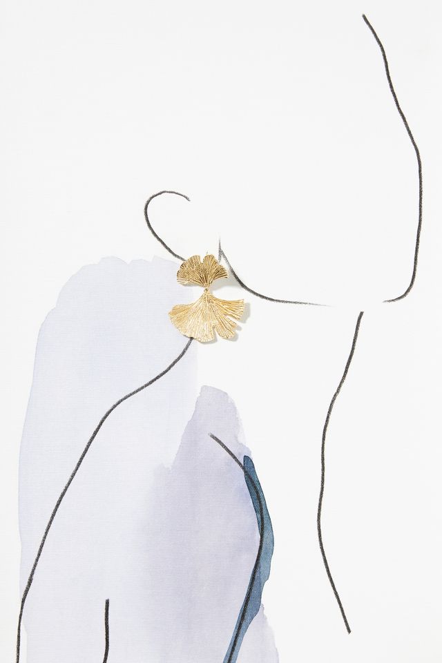 Anthropologie ginkgo earrings sale