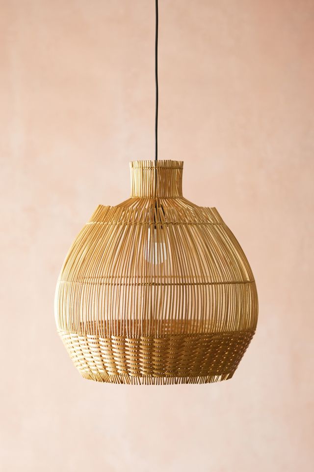 Woven Rattan Pendant #1