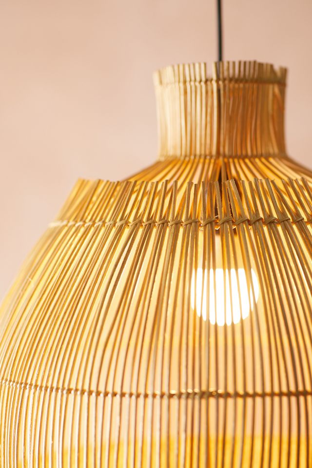 Woven Rattan Pendant #2