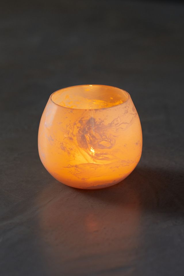 Round Marbled Tea Light Holders, Set of 4 #1